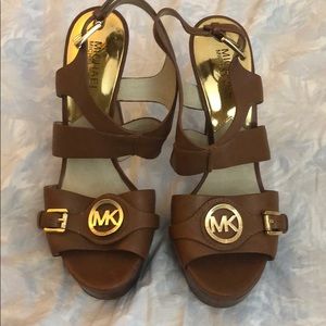 Michael Kors sandal heels. Tan 8.5